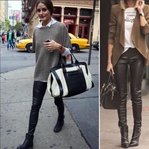 Free People Black Vegan Leather Leggings